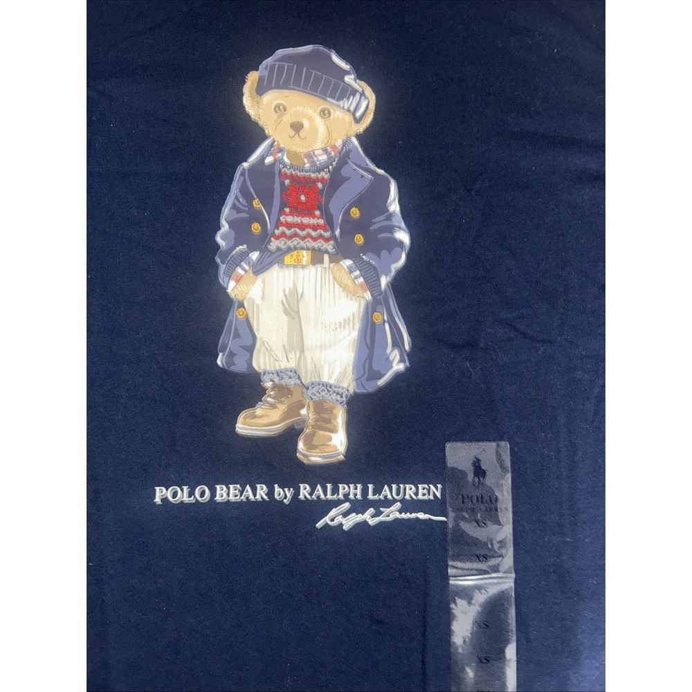 NWOT Polo Ralph Lauren "Sailor Bear in Pea Coat" Tee Shirt in Dark Blue